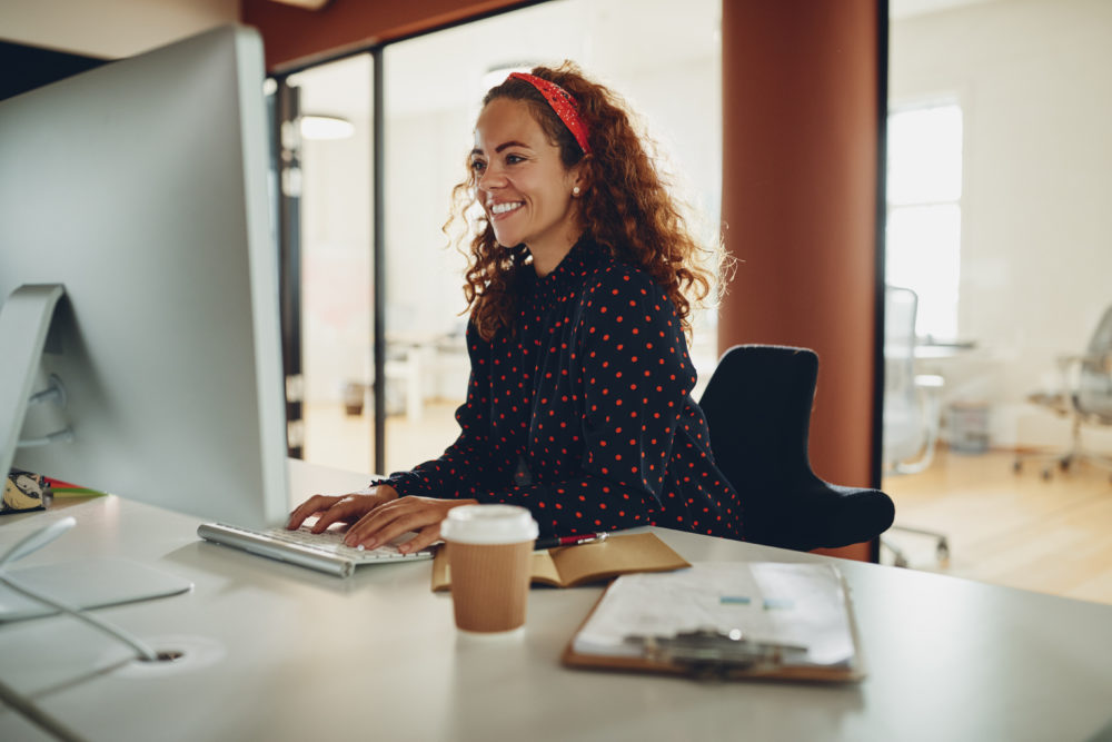 Woman at computer